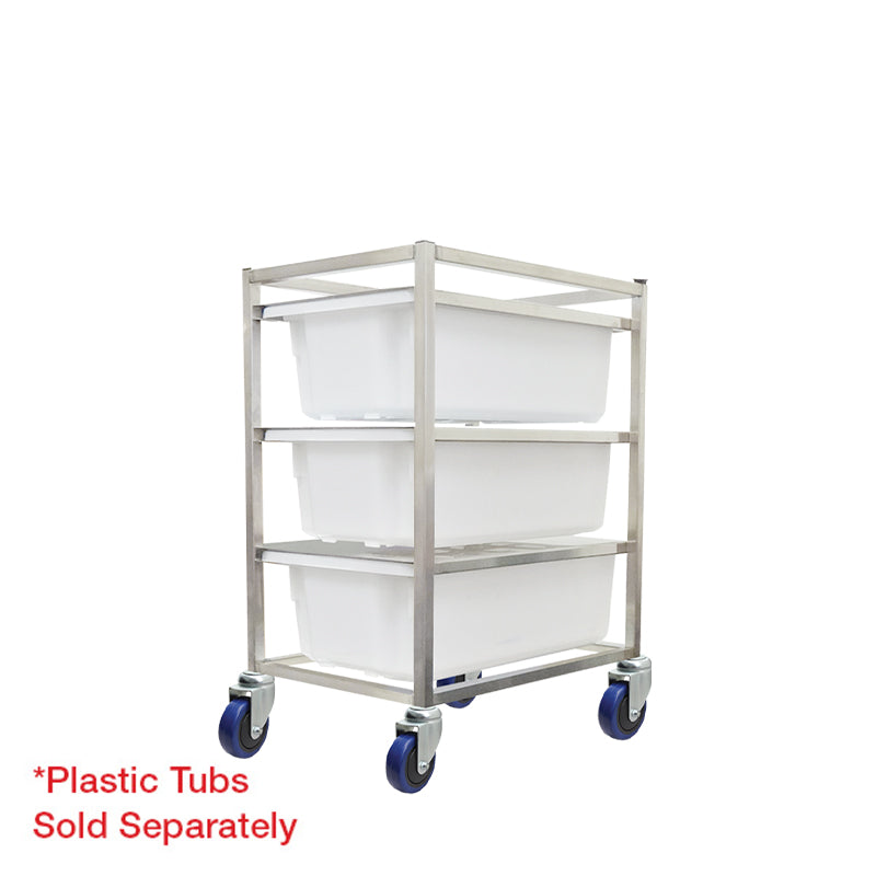 3 Bin Stainlesss Steel Mobile Ingredient Rack (ITR000)