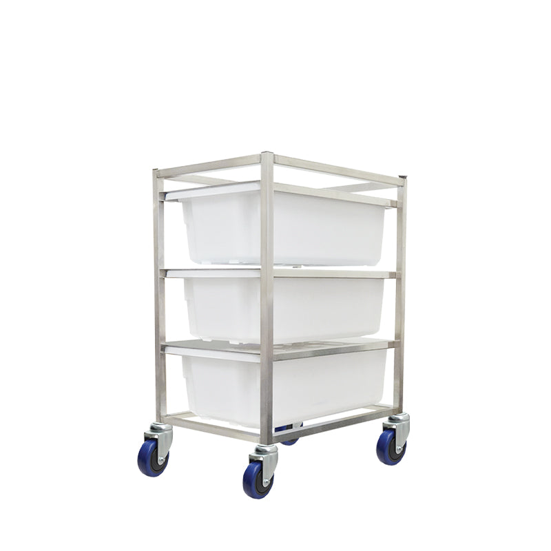3 Bin Stainlesss Steel Mobile Ingredient Rack with Food Grade Tubs (ITR001)