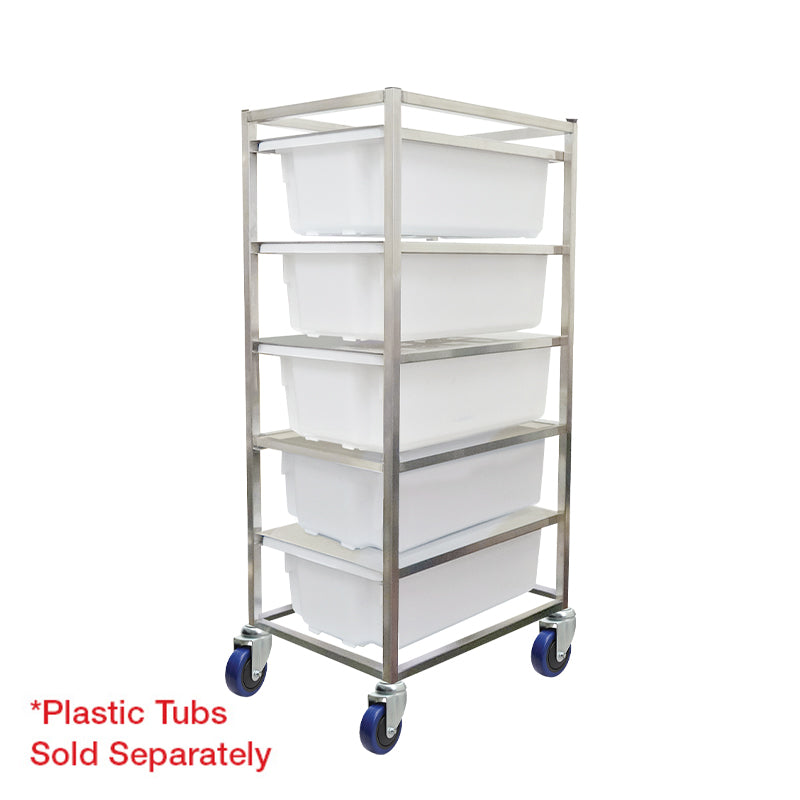 5 Bin Stainlesss Steel Mobile Ingredient Rack (ITR002)