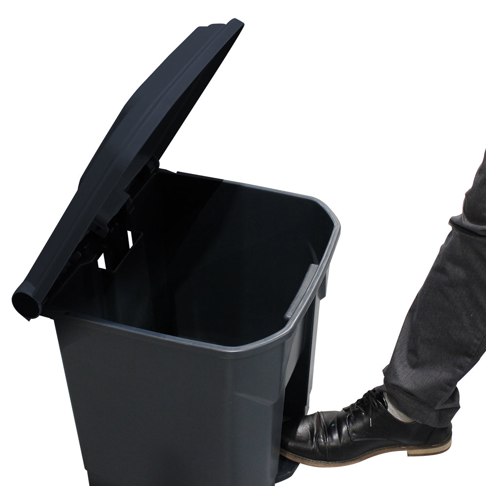 100L Pedal Bin - Grey Lid (PBS100GRY)