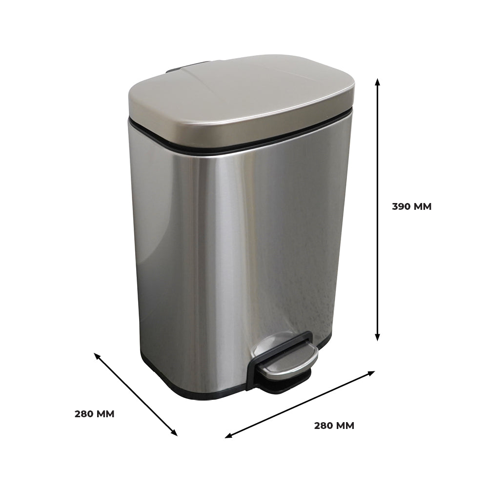 10L Stainless Steel Pedal Bin with Dual Inserts (PBSS10)