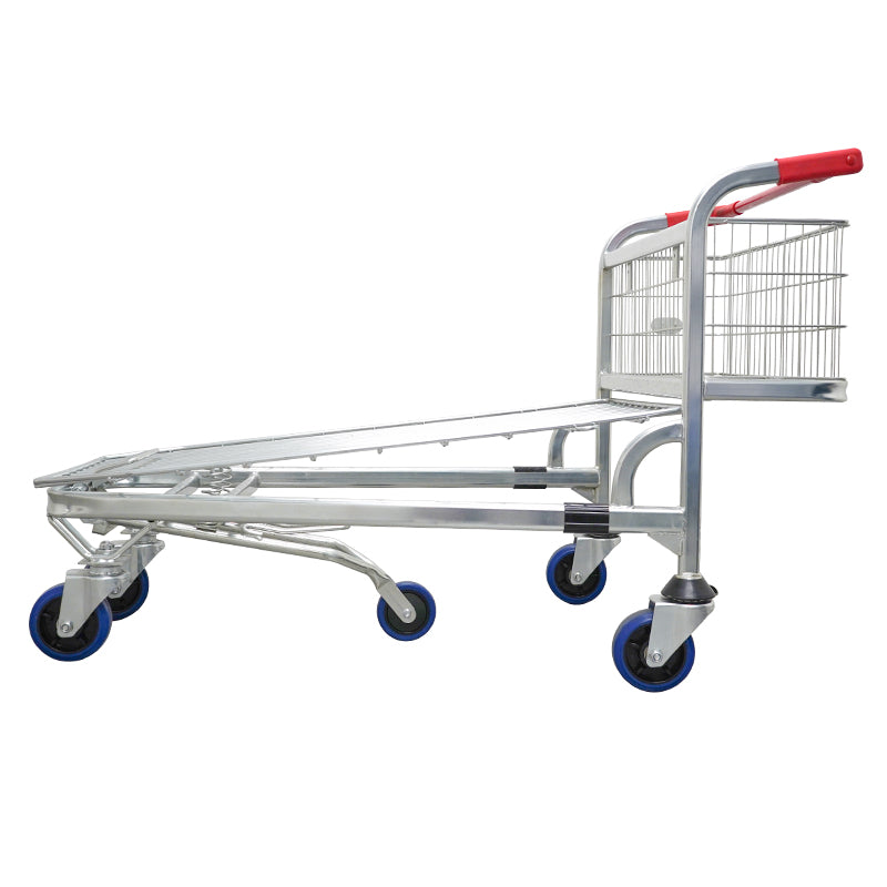 Steel Mesh Platform Trolley With Spring Load Dampening Deck and Fifth Wheel For Easy Steering (PFS001)