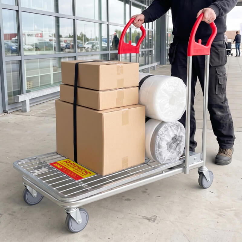 Twin Handle Spring Platform Trolley (PFS002)