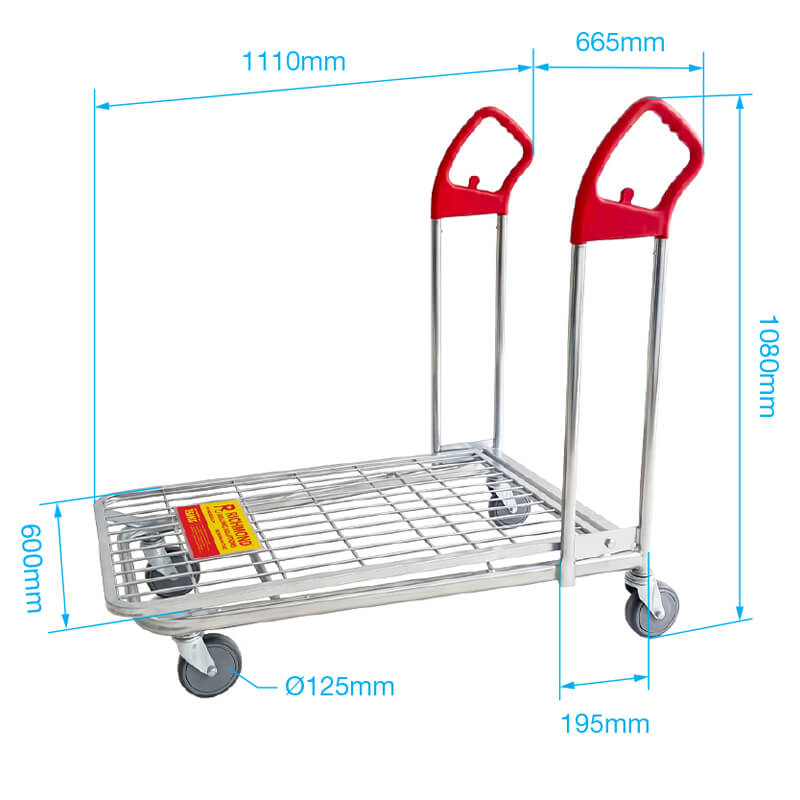 Twin Handle Spring Platform Trolley (PFS002)