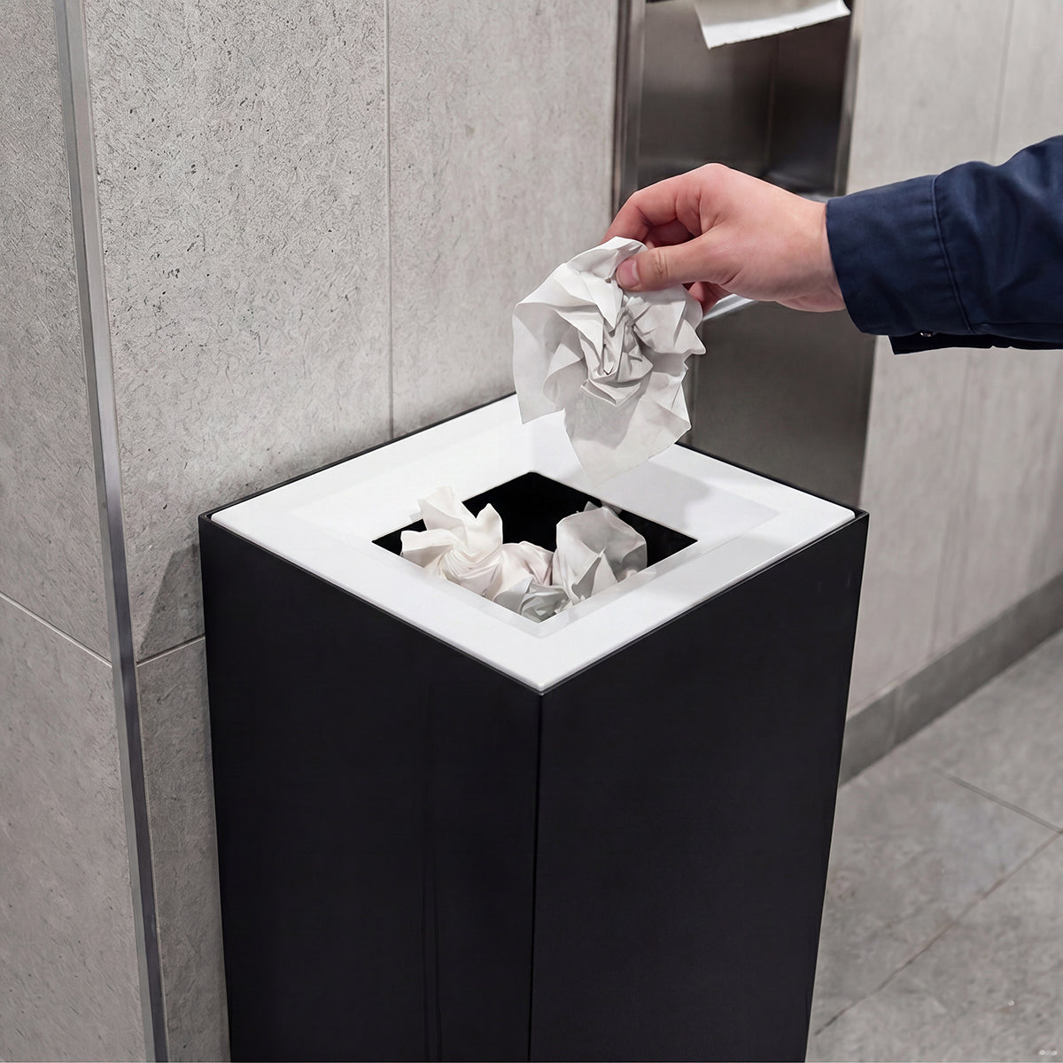 Waste Recycling Station Bin – White Lid – General Use (WRS007)