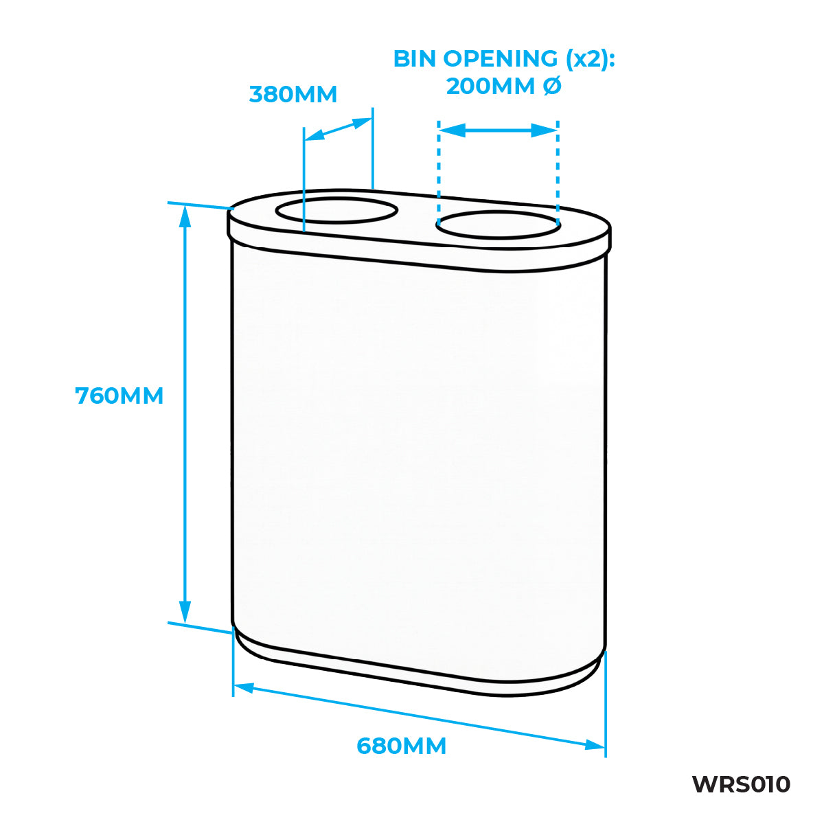 42L Stainless Steel Red & Yellow Dual Recycling Bin (WRS010)