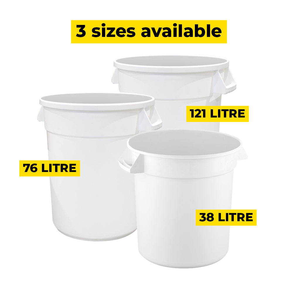 121L Round Food-Grade Bin - Natural (FBR121NAT)
