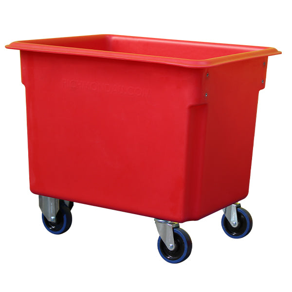 150L Red Tapered Rotationally Moulded Plastic Tub with Zinc Plated Castors (RTR150RKITC)