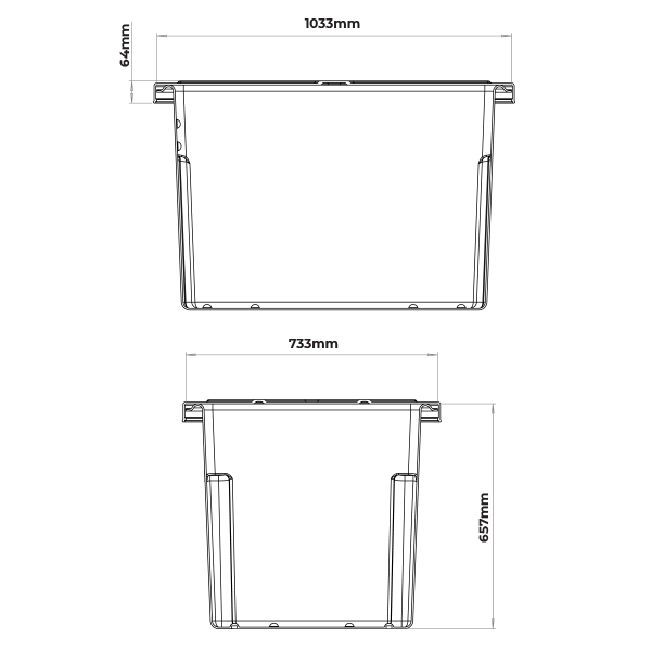 350L Blue Rotationally Moulded Tub (RTR350B)