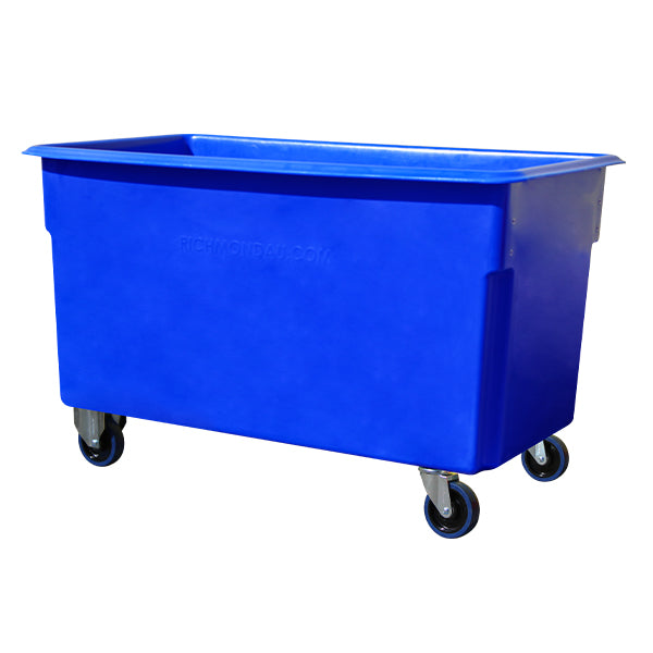 450L Blue Tapered Rotationally Moulded Plastic Tub with Zinc Plated Castors (RTR450BKITC)