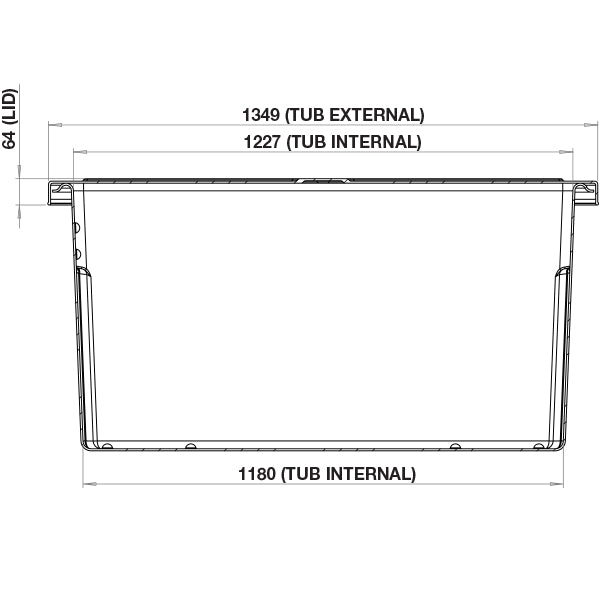 450L Natural Tapered Rotationally Moulded Plastic Tub (RTR450N)