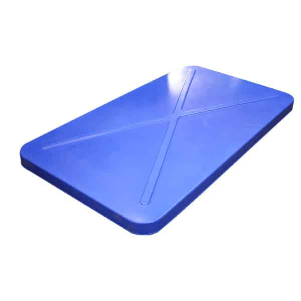 450L Blue Tapered Rotationally Moulded Plastic Tub with Zinc Plated Castors (RTR450BKITC)