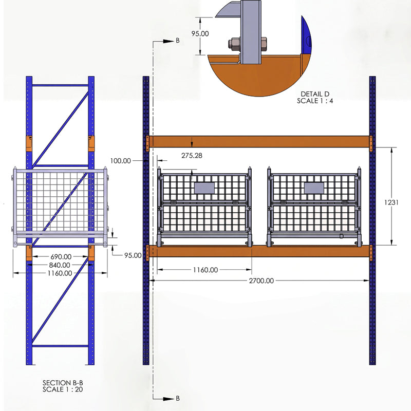 Mesh Stillage Cage 1160 x 1160 x 925mm (STILLAGE6)
