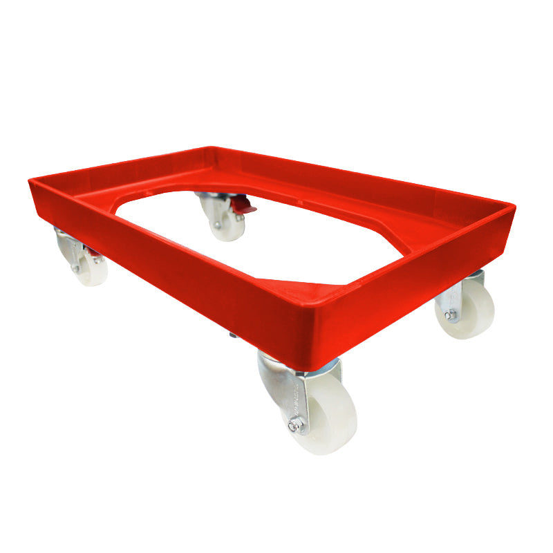 Crate Skate Tub Dollie with 100mm Nylon Castors – Red (TDR137)