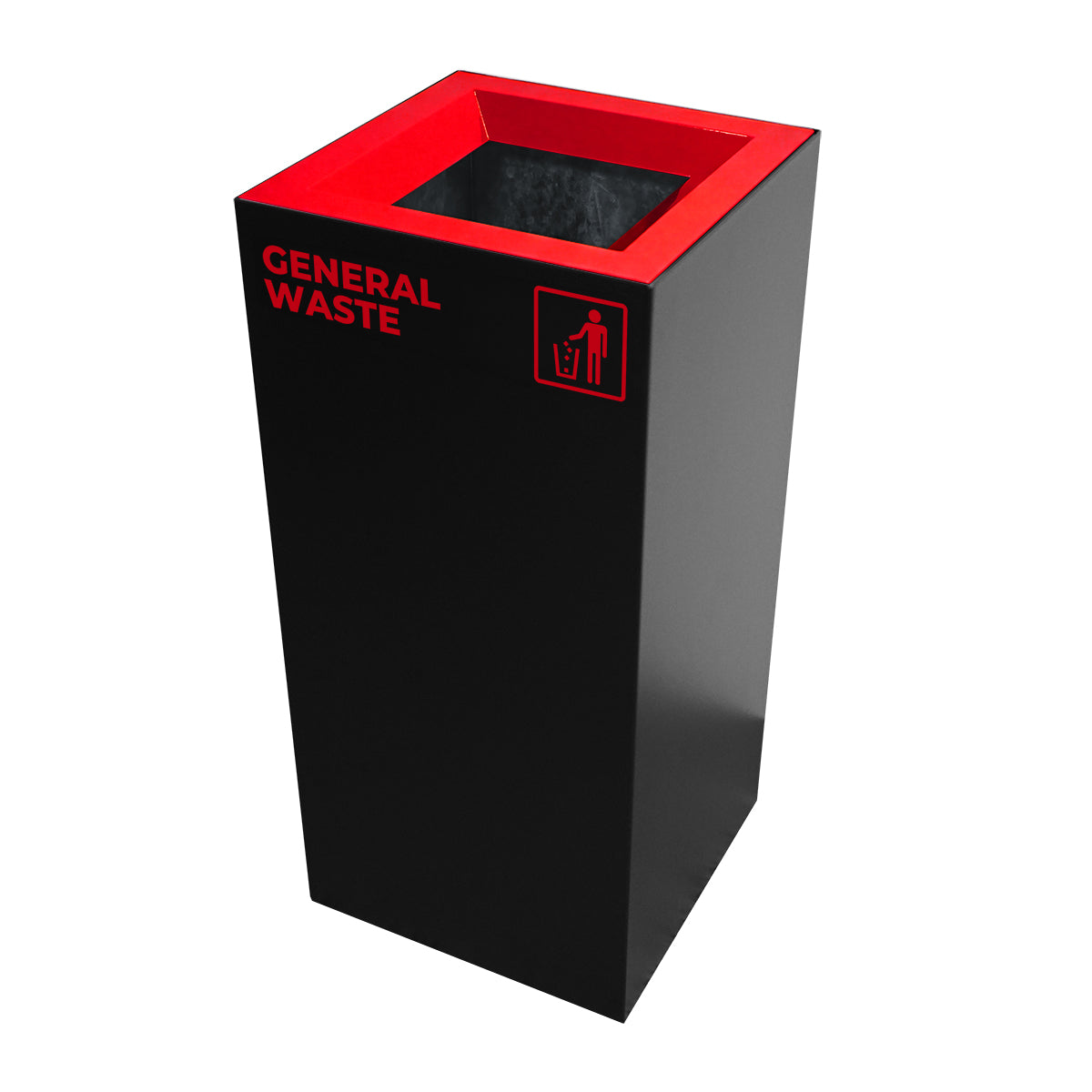 Waste Recycling Station Bin – Red Lid – Landfill/General Waste (WRS001)