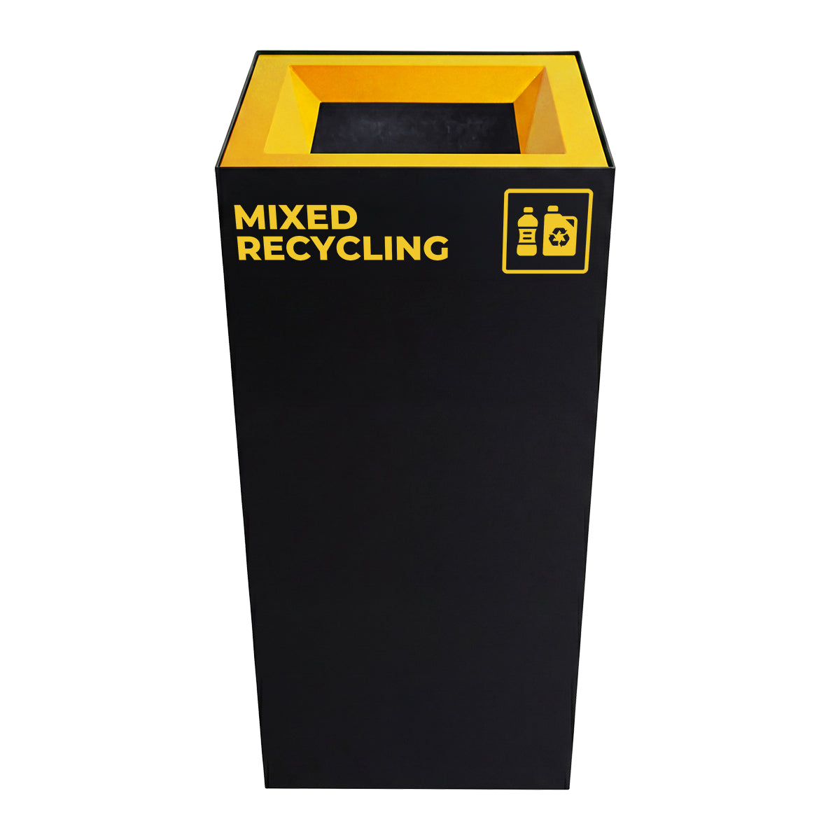 Waste Recycling Station Bin – Yellow Lid – Mixed Recycling (WRS002)