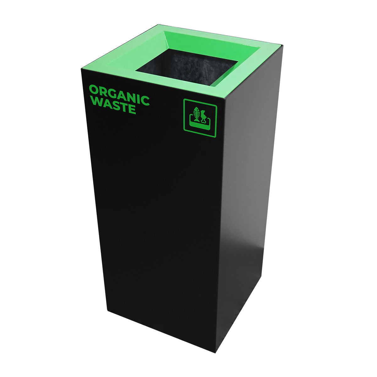Waste Recycling Station Bin – Green Lid – Organic/Food Waste (WRS003)