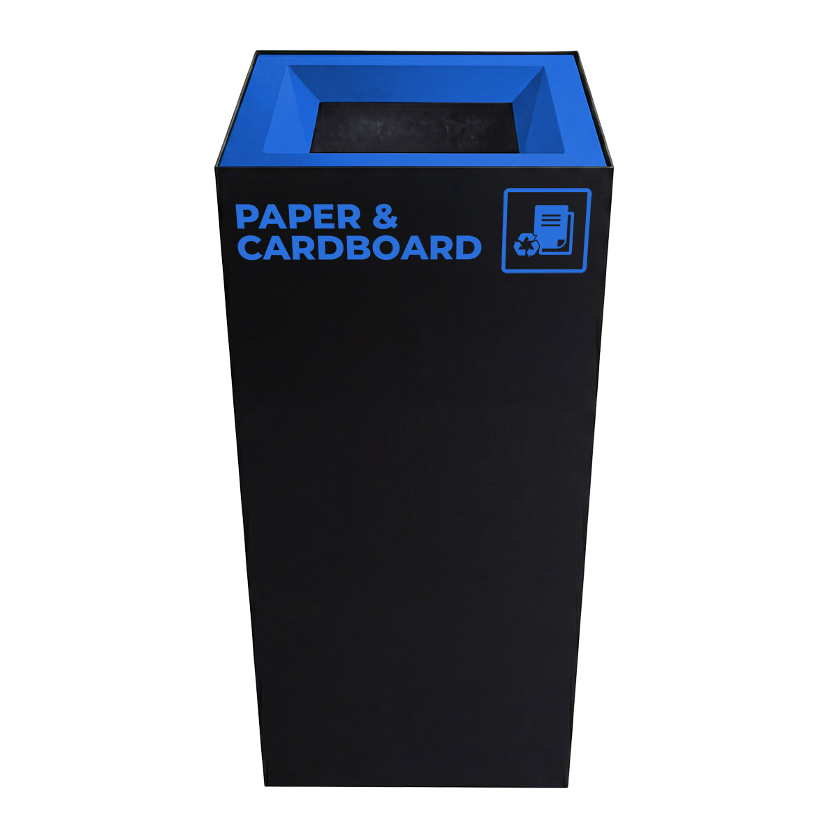 Waste Recycling Station Bin – Blue Lid – Paper & Cardboard Recycling (WRS004)
