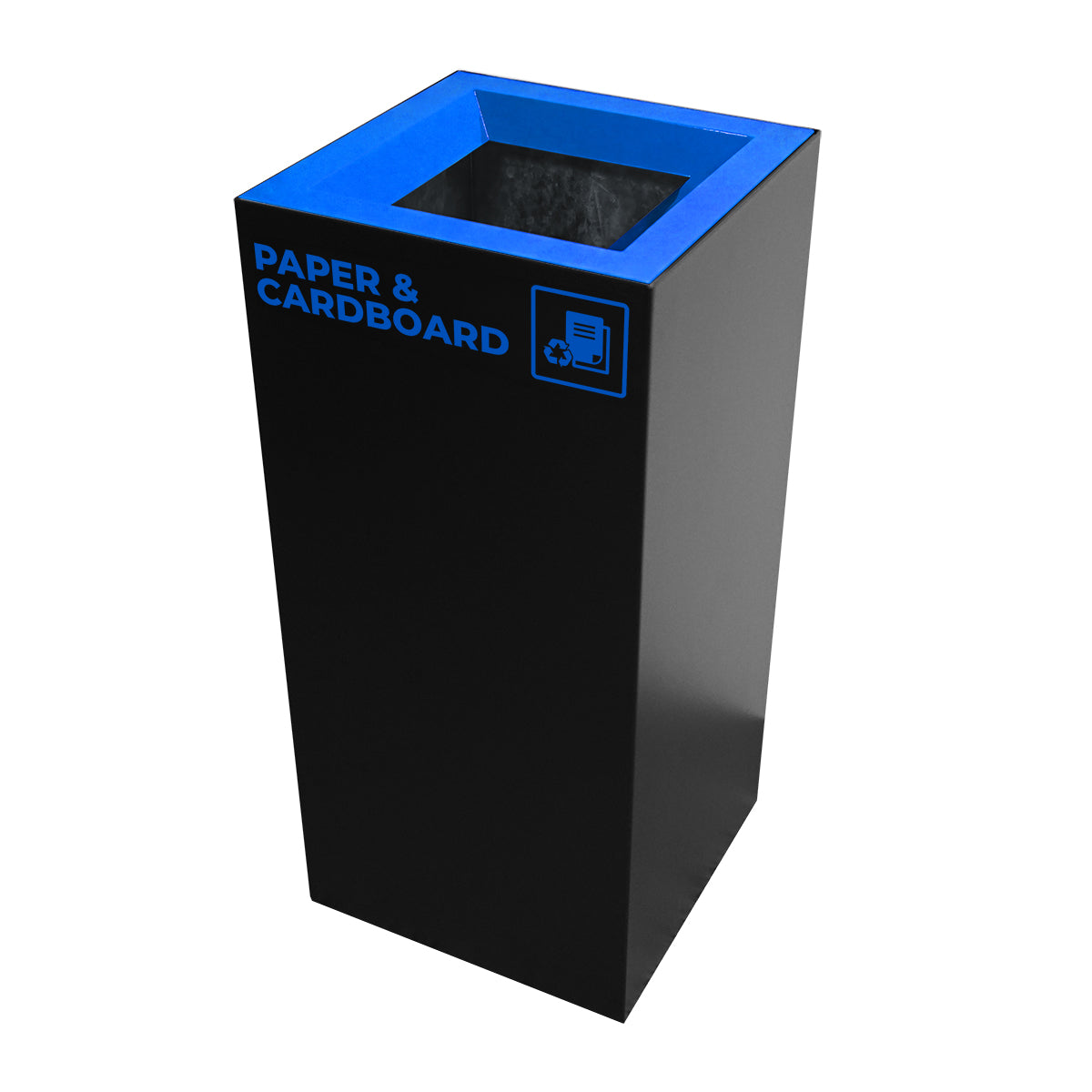 Waste Recycling Station Bin – Blue Lid – Paper & Cardboard Recycling (WRS004)