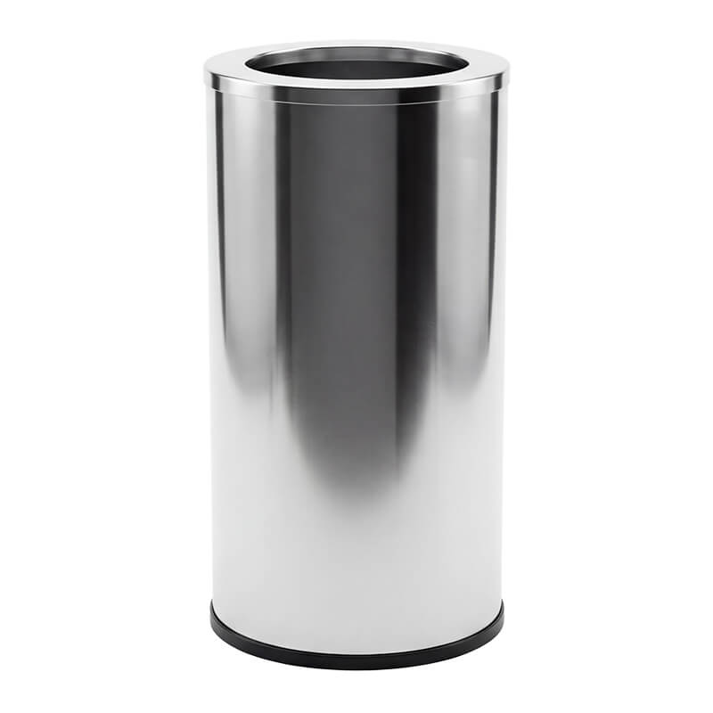 50L Round Polished 304 Stainless Steel Waste Bin (WRS006)