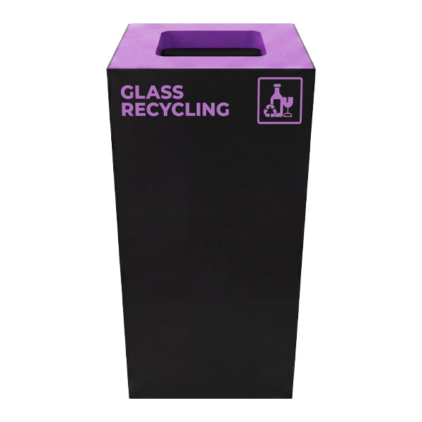 Waste Recycling Station Bin – Purple Lid – Glass Recycling (WRS008)