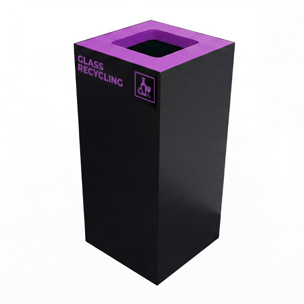 Waste Recycling Station Bin – Purple Lid – Glass Recycling (WRS008)