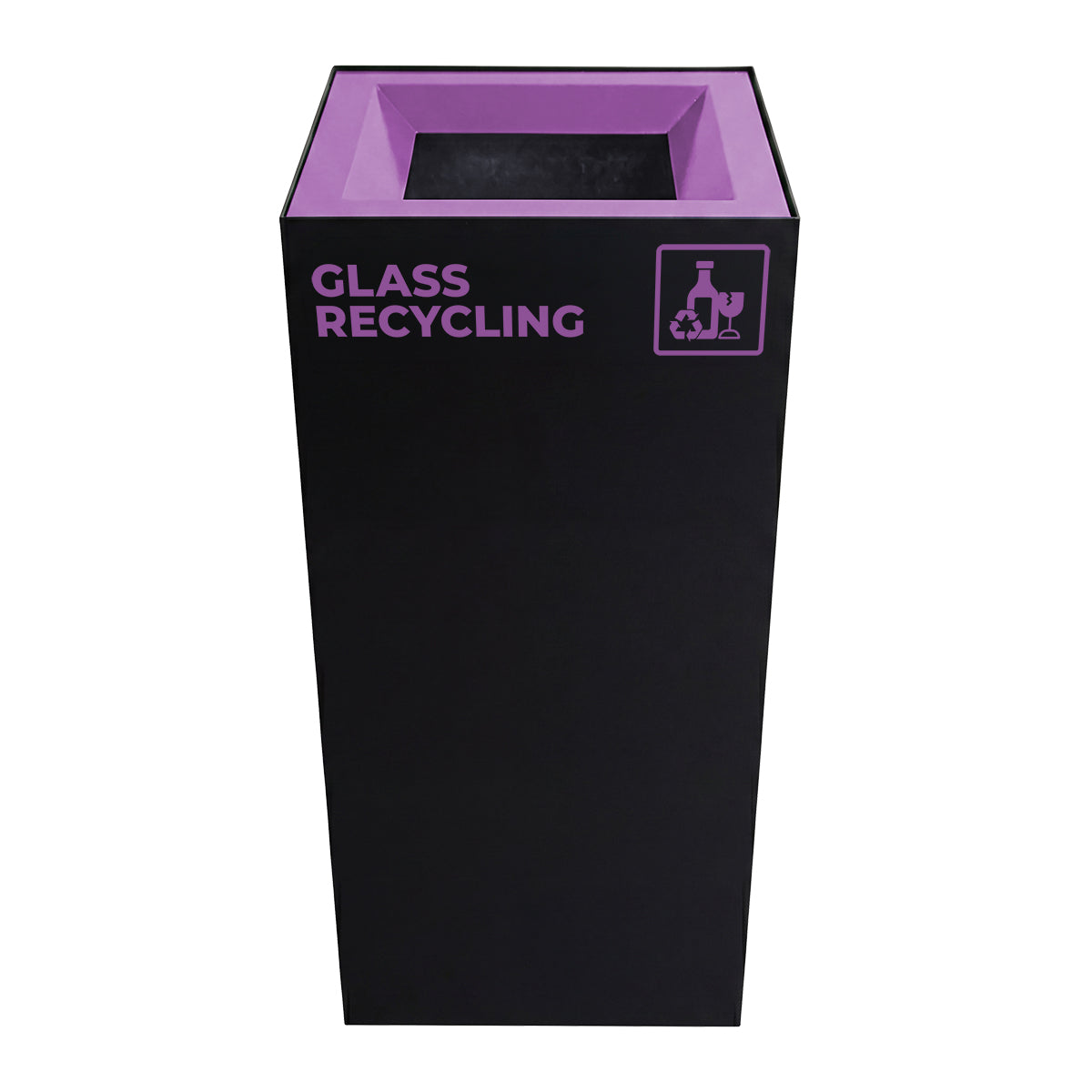 Waste Recycling Station Bin – Purple Lid – Glass Recycling (WRS008)