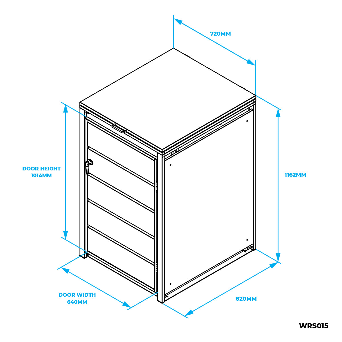 240L Lockable Wheelie Bin Enclosure (WRS015)