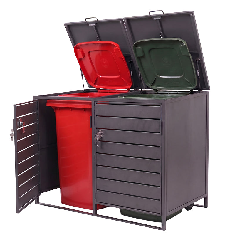 Double 240L Lockable Wheelie Bin Enclosure (WRS016)