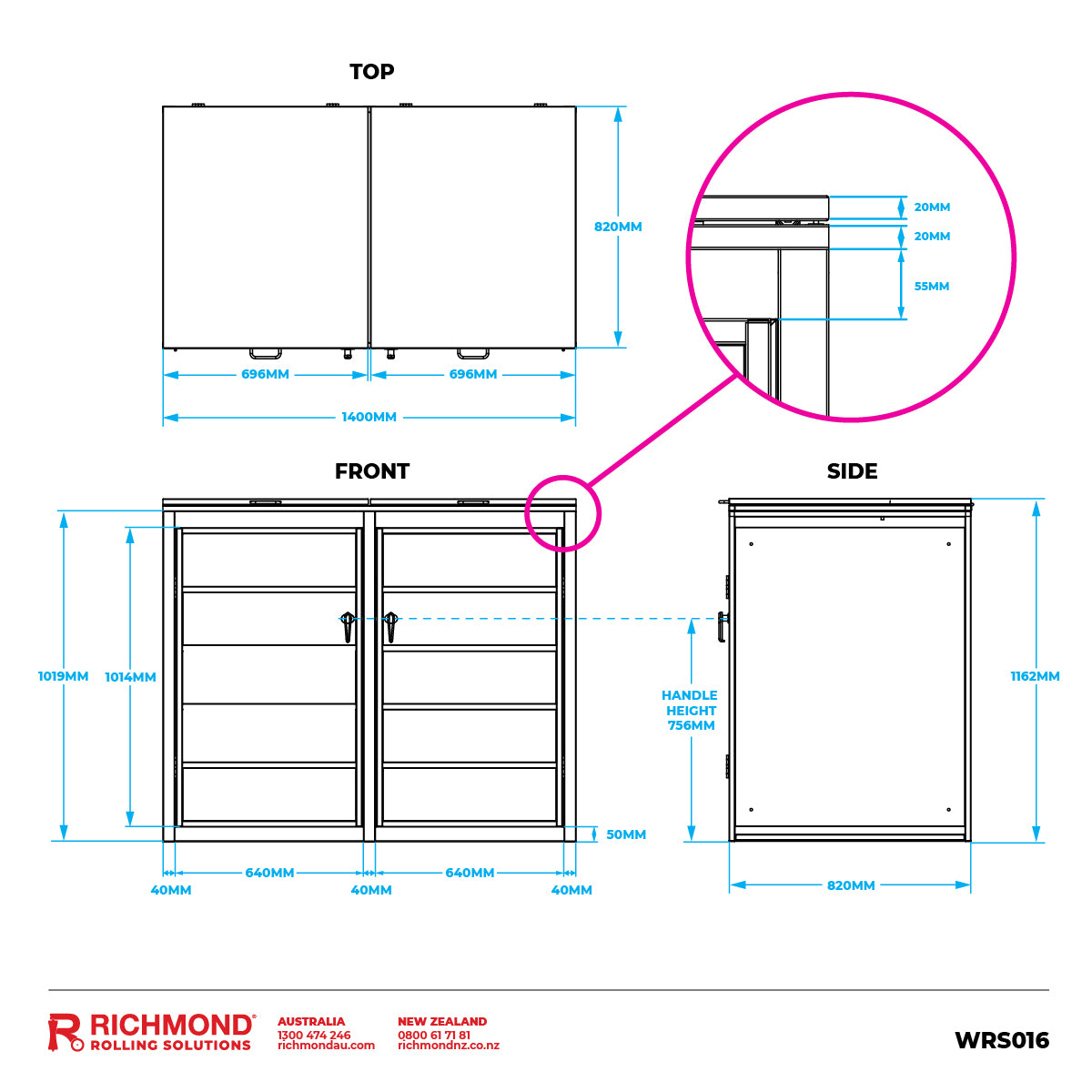 Double 240L Lockable Wheelie Bin Enclosure (WRS016)