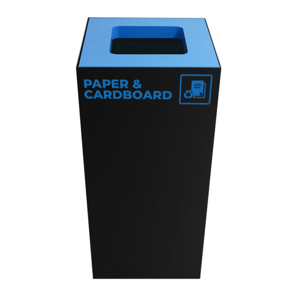 Waste Recycling Station Bin – Blue Lid – Paper & Cardboard Recycling (WRS004)