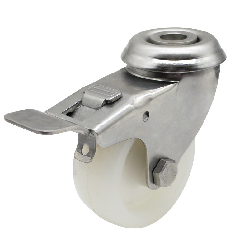50mm Nylon Wheel 30kg Capacity Stainless Steel Brake Castor (S2732B) image 0