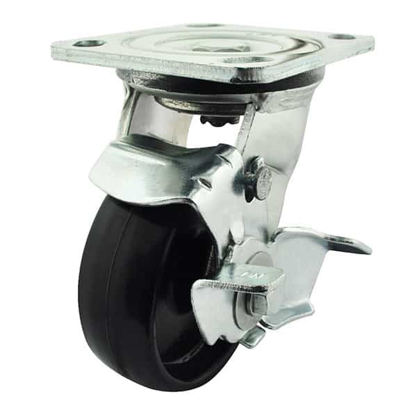 Swivel 100mm Solid Black Nylon Wheel Heavy Industrial Castor (S4433WBO) image 0