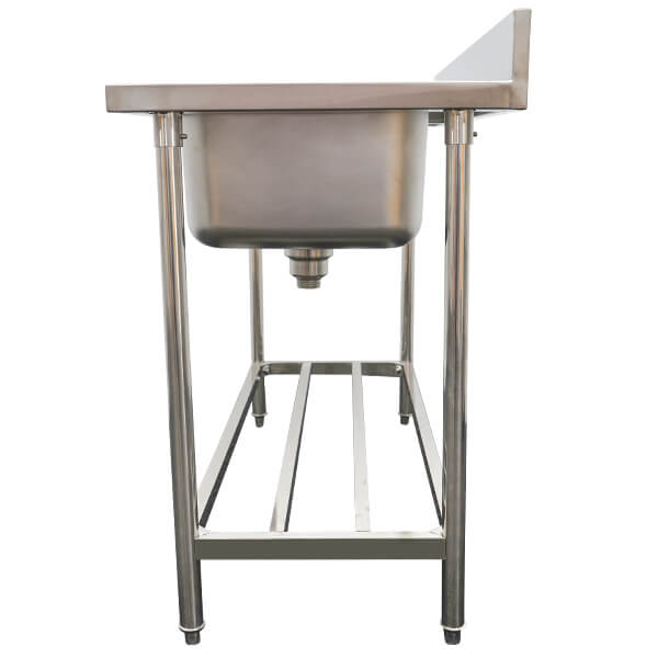 Stainless Steel (304) Bench Right Sink and Ladder Base – 1200L x 610W x 900H image 3