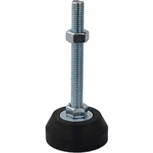 100mm X M12 Rubber Fixed Leveling Foot (LVR121) image 0