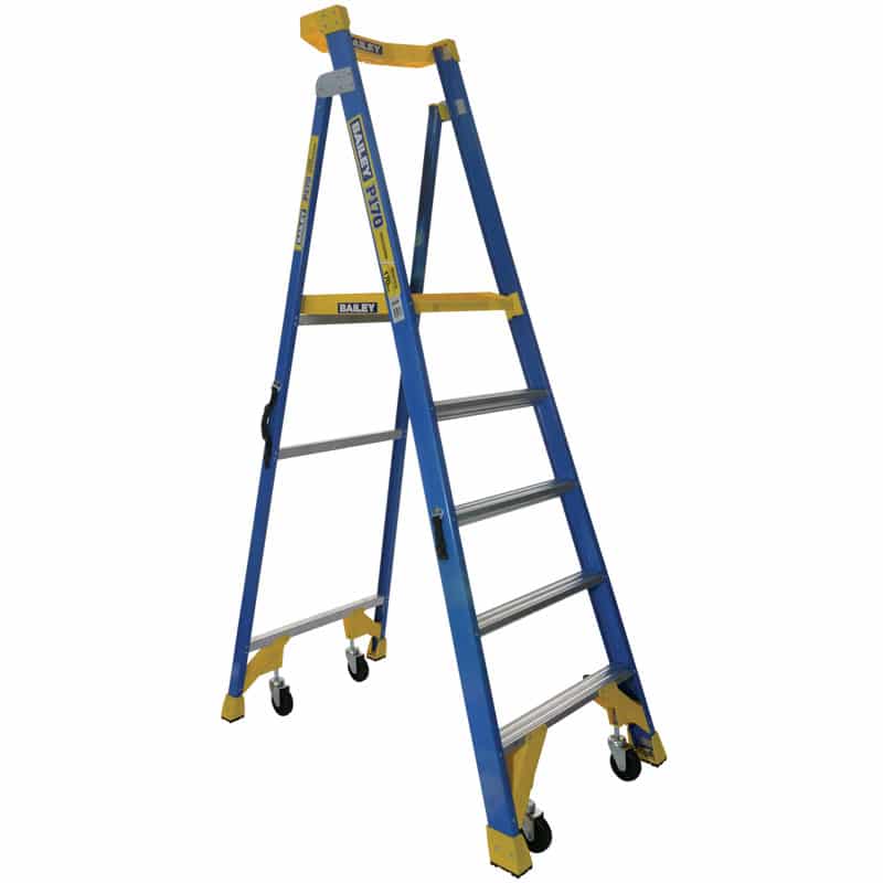 Bailey Fibreglass Platform 5 Step Ladder 170KG | P170-5 FS13532 image 0