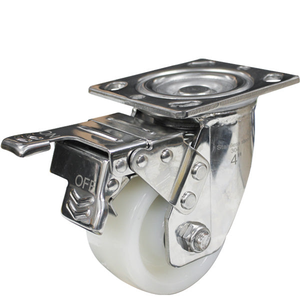 100mm Nylon Wheel 250kg Capacity Castor (S4376SLB) image 0
