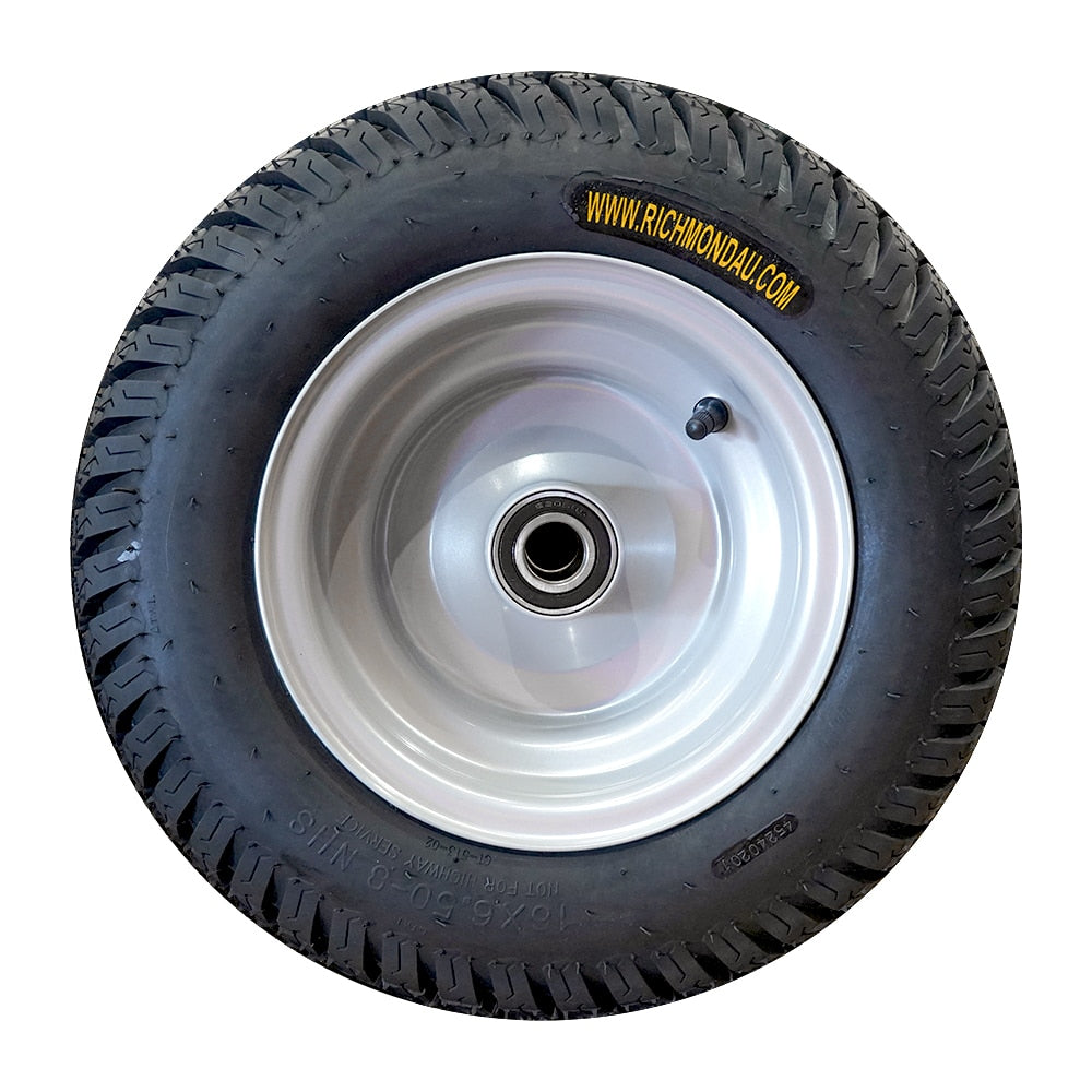 16 X 6.50-8 Pneumatic Wheel With 25mm Precision Bearing And Premium Turf Tyre (PN16-650-8BB) image 3