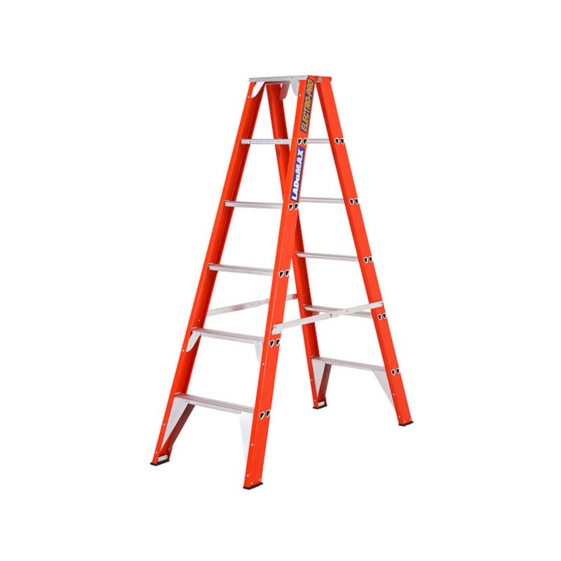 LADaMAX ElectroPro 1.8m Fibreglass Double Sided Ladder FDS062 image 0