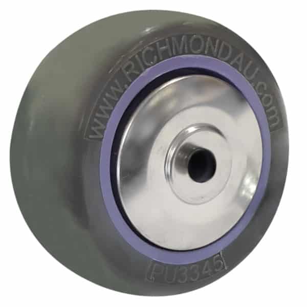 75mm Polyurethane Tyred Nylon Centred Wheel | 5/16" Axle Diameter With Stainless Steel Bearing (PU3345-31) image 0