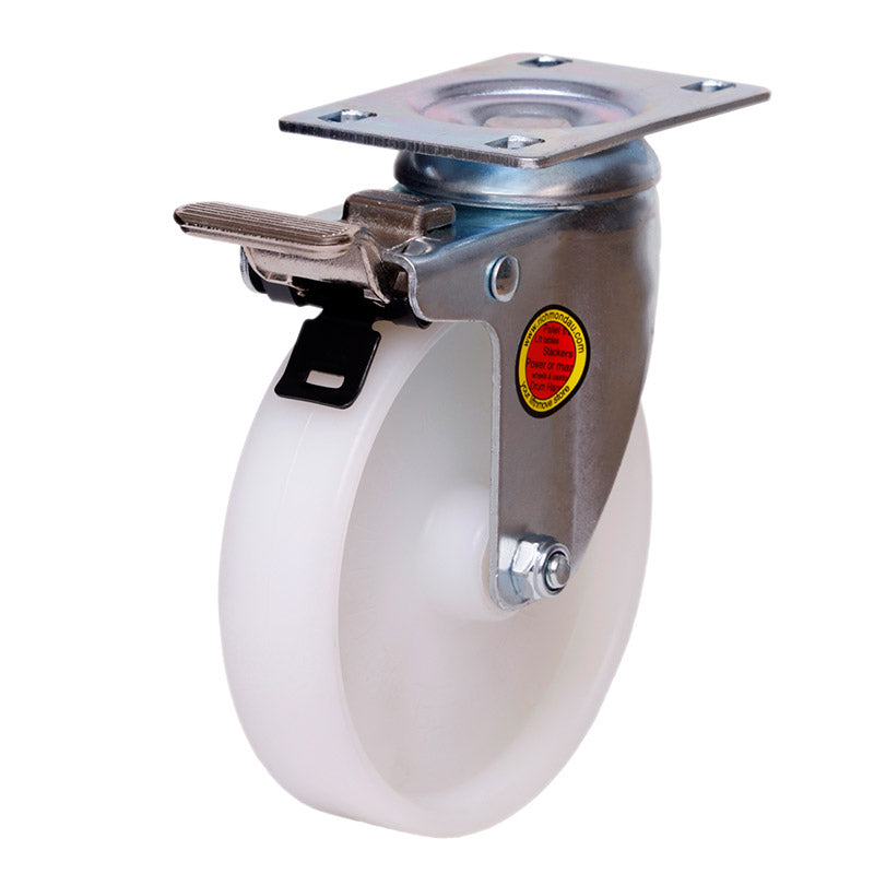 Richmond Castor Swivel with Nylon 125mm Wheel and Brake (S5506B) image 0