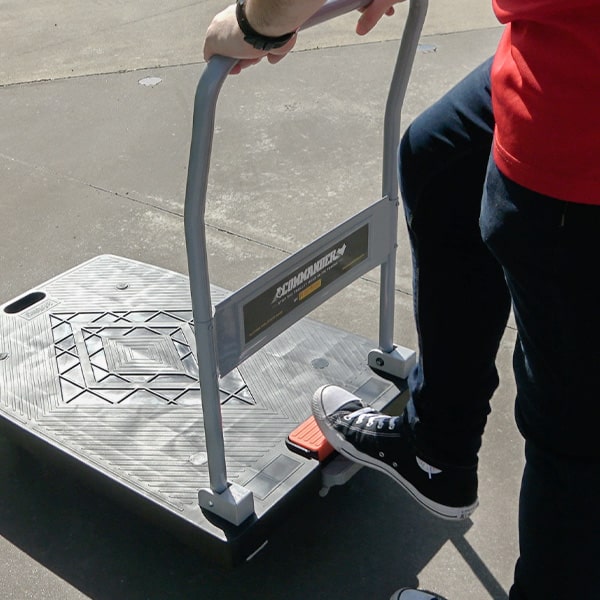 900 x 600mm Folding Platform Trolley with Pedal/Foot Brake | PFR044 image 2