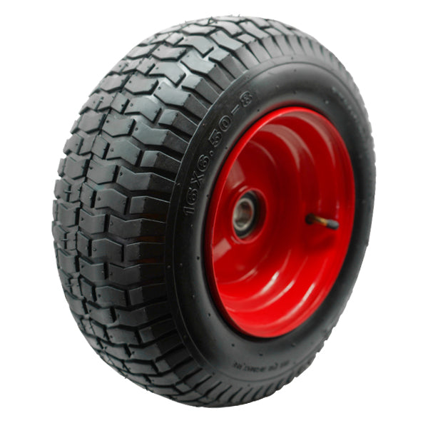 400mm Steel Centred Offset Pneumatic Wheel | 1" Axle Diameter (PN1634-1BB) image 4
