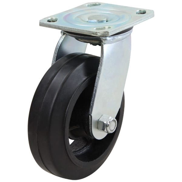 150mm Rubber Wheel 225kg Capacity Castor (S6602) image 0
