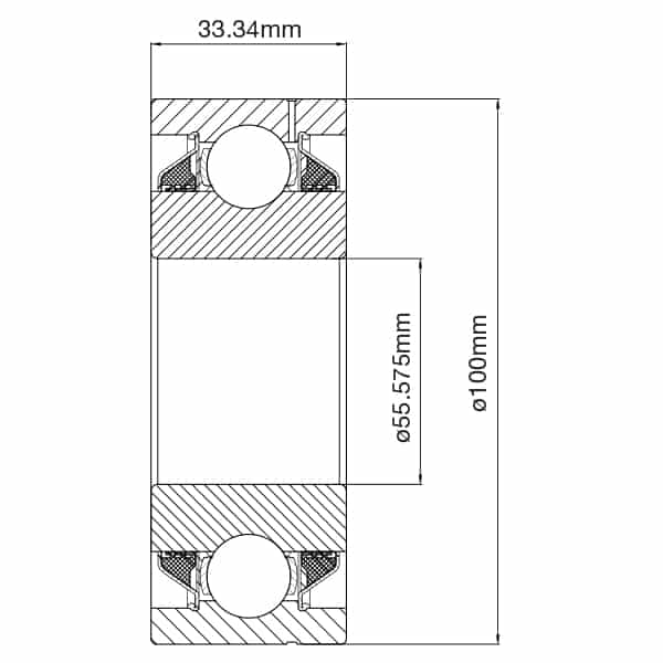 W211PPB2 Round Bore Agricultural Bearing 100mm x 55.575mm x 33.34mm image 1