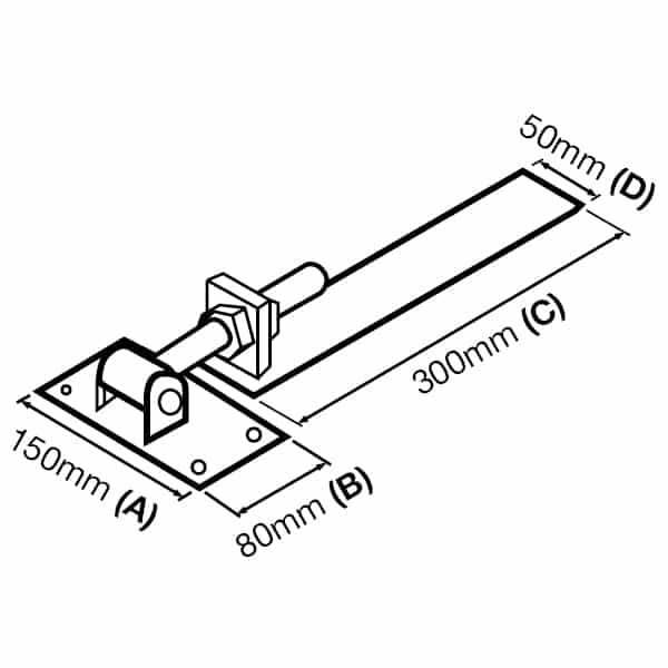 M24 Adjustable Wooden Gate Hinge (GTR108) image 1