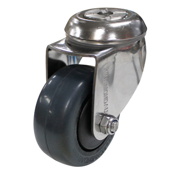 75mm Elastic Rubber Swivel Castor (S3361) image 0