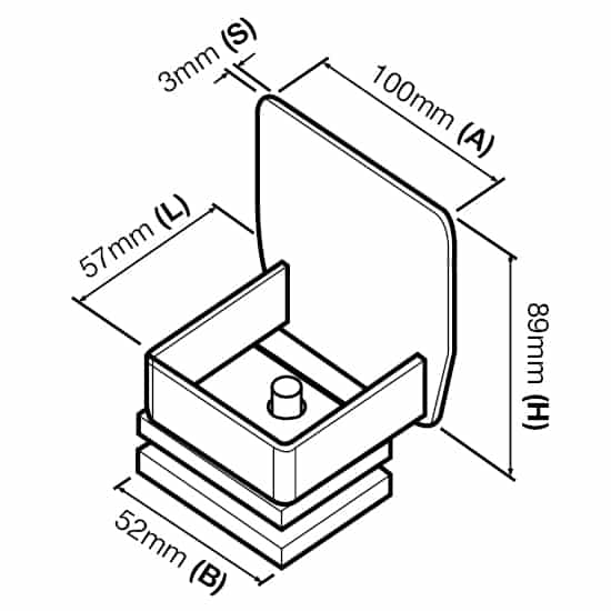 Cantilever Channel End Cap to Suit 140mm Wide Channel (GTR036) image 1