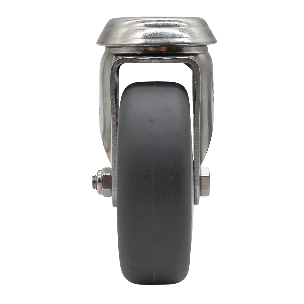 75mm Rubber Wheel 50kg Capacity Stainless Steel Castor (S3728) image 1