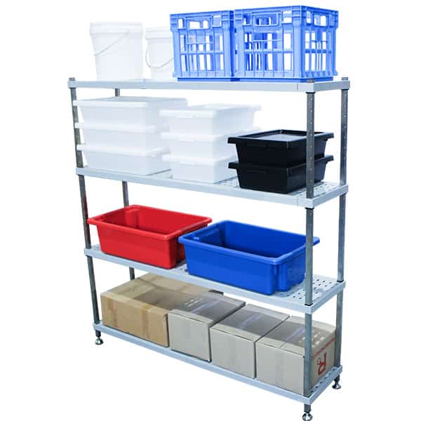 4 Tier Stainless Steel Coolroom Shelving – 1500mm (W) x 380mm (D) x 1600mm (H) (SHE002) image 3